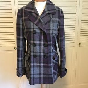 Moda International - plaid pea coat